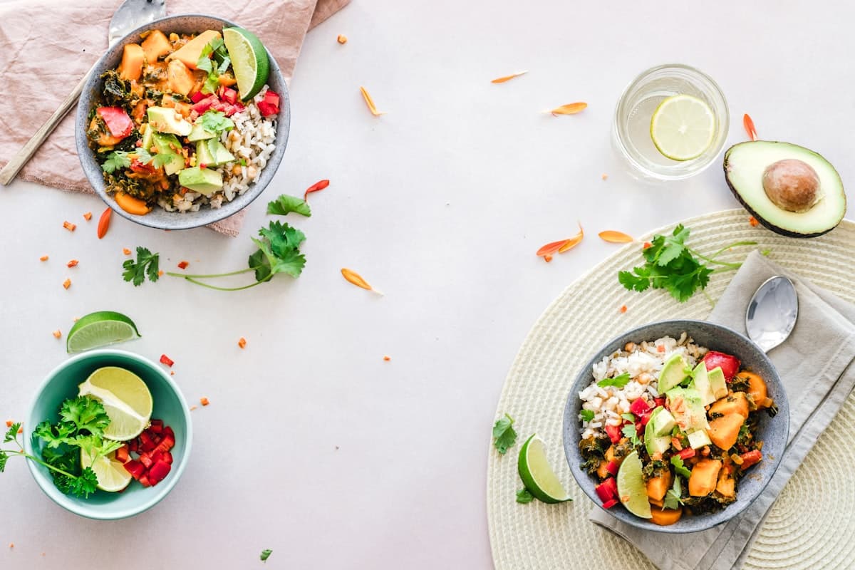Healthy bowl with fresh ingredients